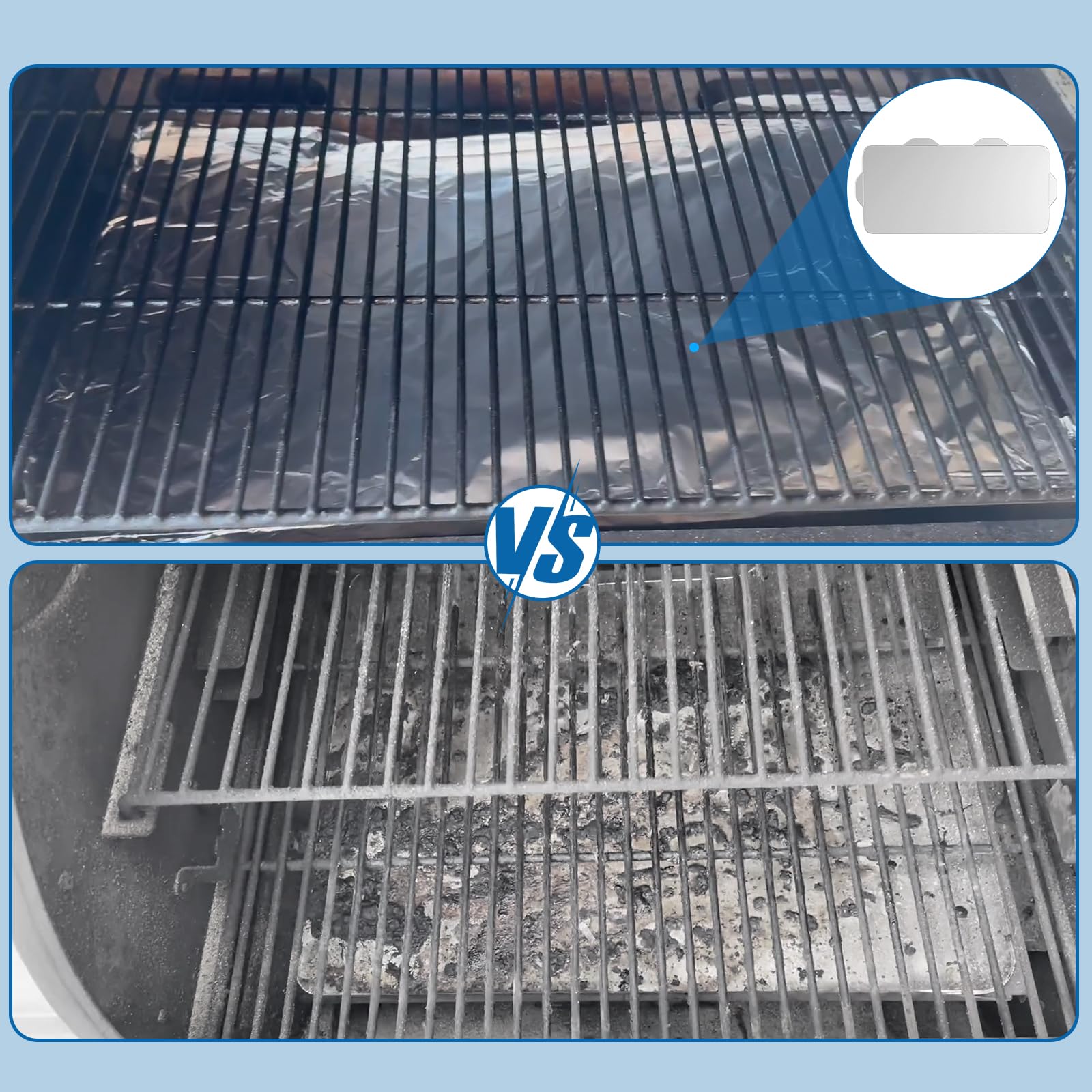 SafBbcue lifestyle shot near grill demonstrating tidy maintenance and time savings