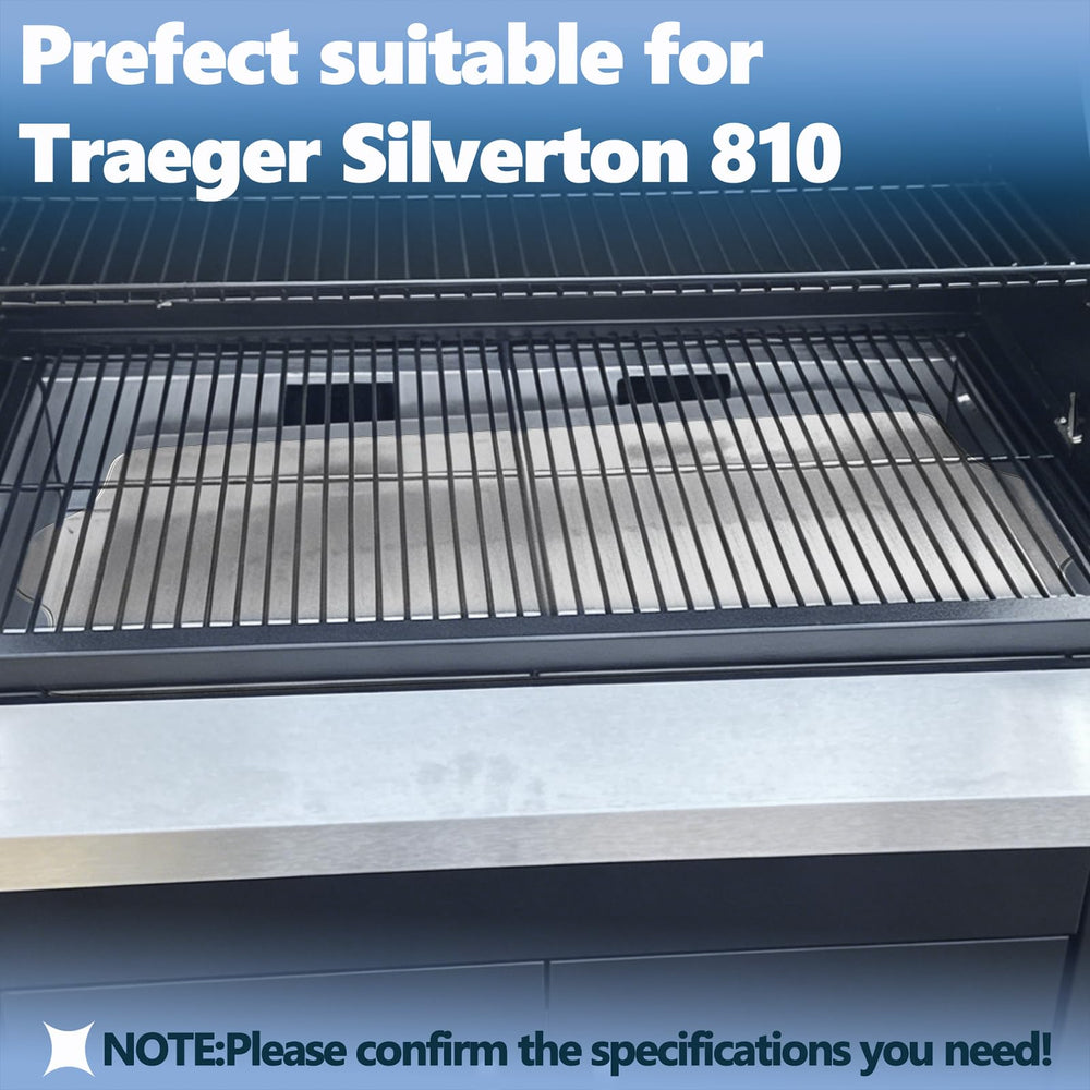 SafBbcue liner installed in Traeger Silverton 810 tray for easier cleanup