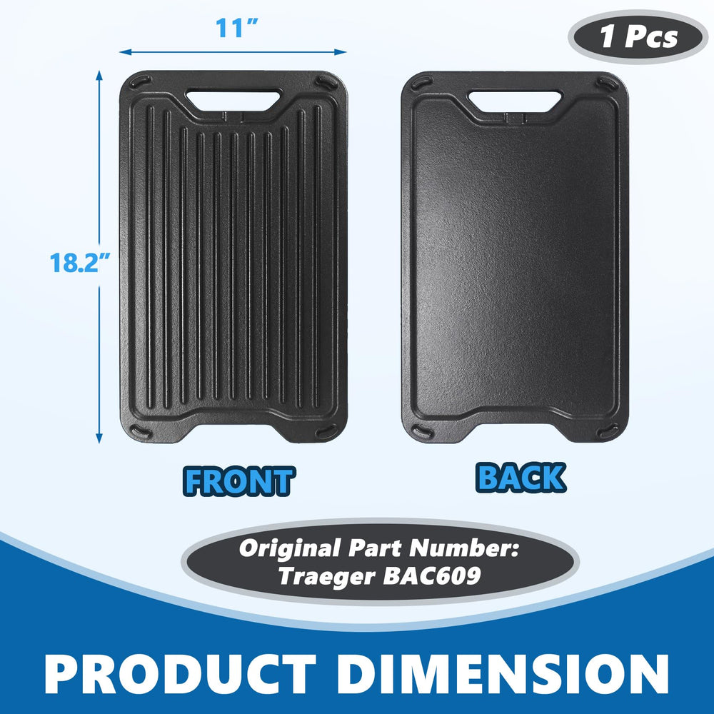 SafBbcue BAC609 ridged side detail, creates sear marks and drains fat