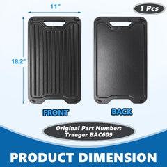 SafBbcue BAC609 ridged side detail, creates sear marks and drains fat
