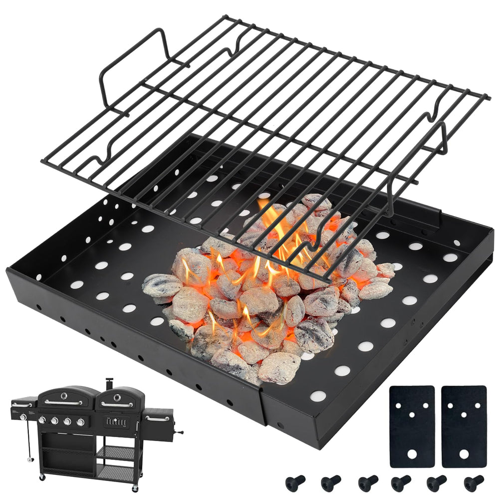 SafBbcue charcoal tray front view showing fit and shape for quick replacement