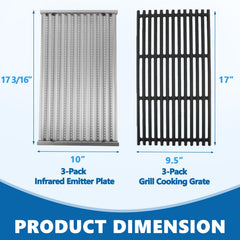 SafBbcue close-up of matte enamel cast-iron grate texture for durable searing benefit