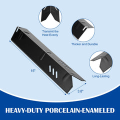 SafBbcue close-up of porcelain-coated heat plate highlighting rust resistance benefit