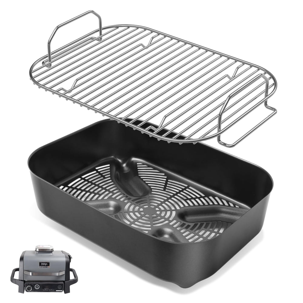 SafBbcue crisper basket front view showing large capacity and easy handling