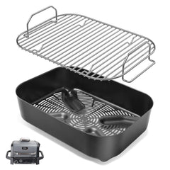 SafBbcue crisper basket front view showing large capacity and easy handling