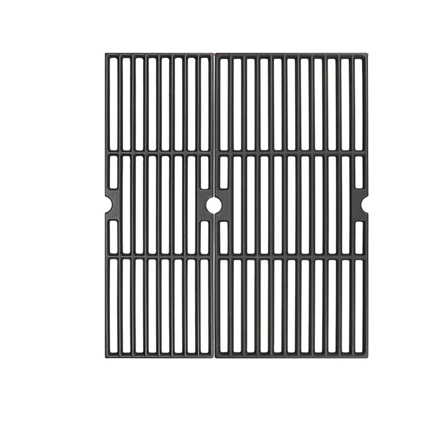 SafBbcue front view of both 18-inch cast iron replacement grates showing fit
