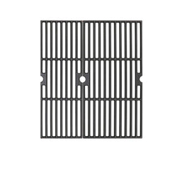 SafBbcue front view of both 18-inch cast iron replacement grates showing fit