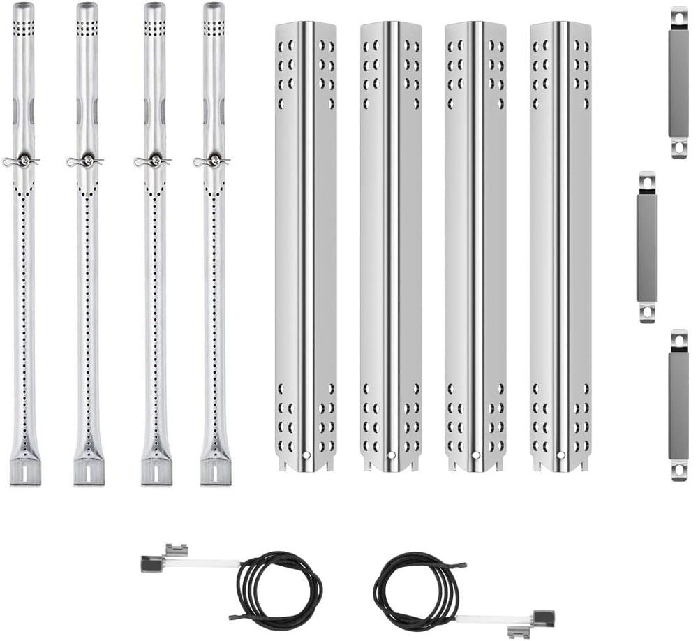 SafBbcue front view of kit showing heat plates and burner tubes for fast replacement