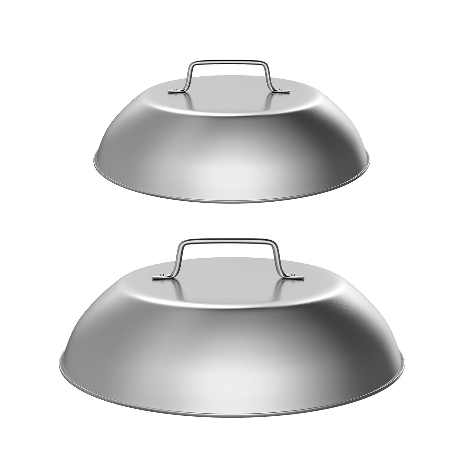SafBbcue front view of 12 and 9 inch domes showing sturdy build and fit