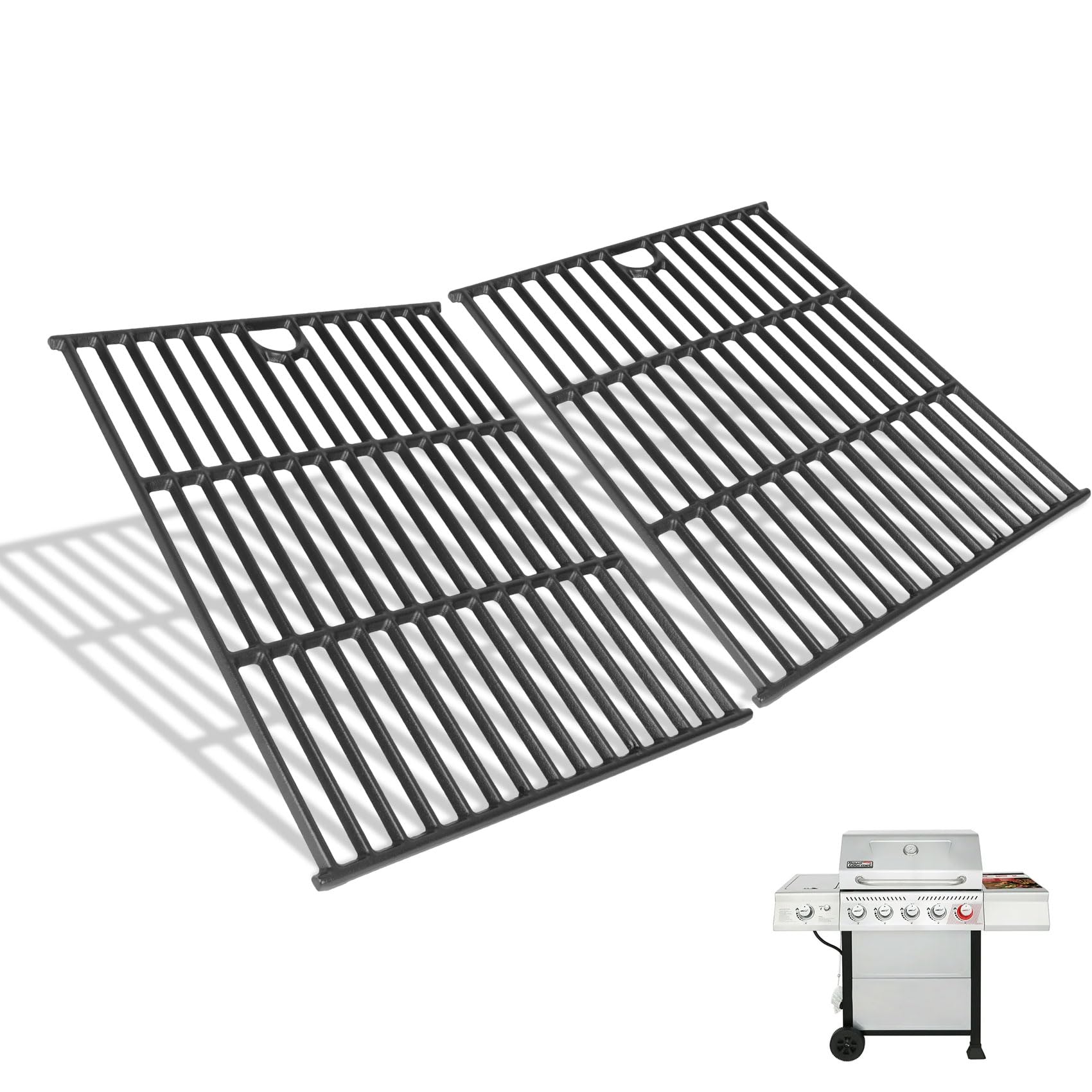 SafBbcue front view of replacement grates showing even bars and fit