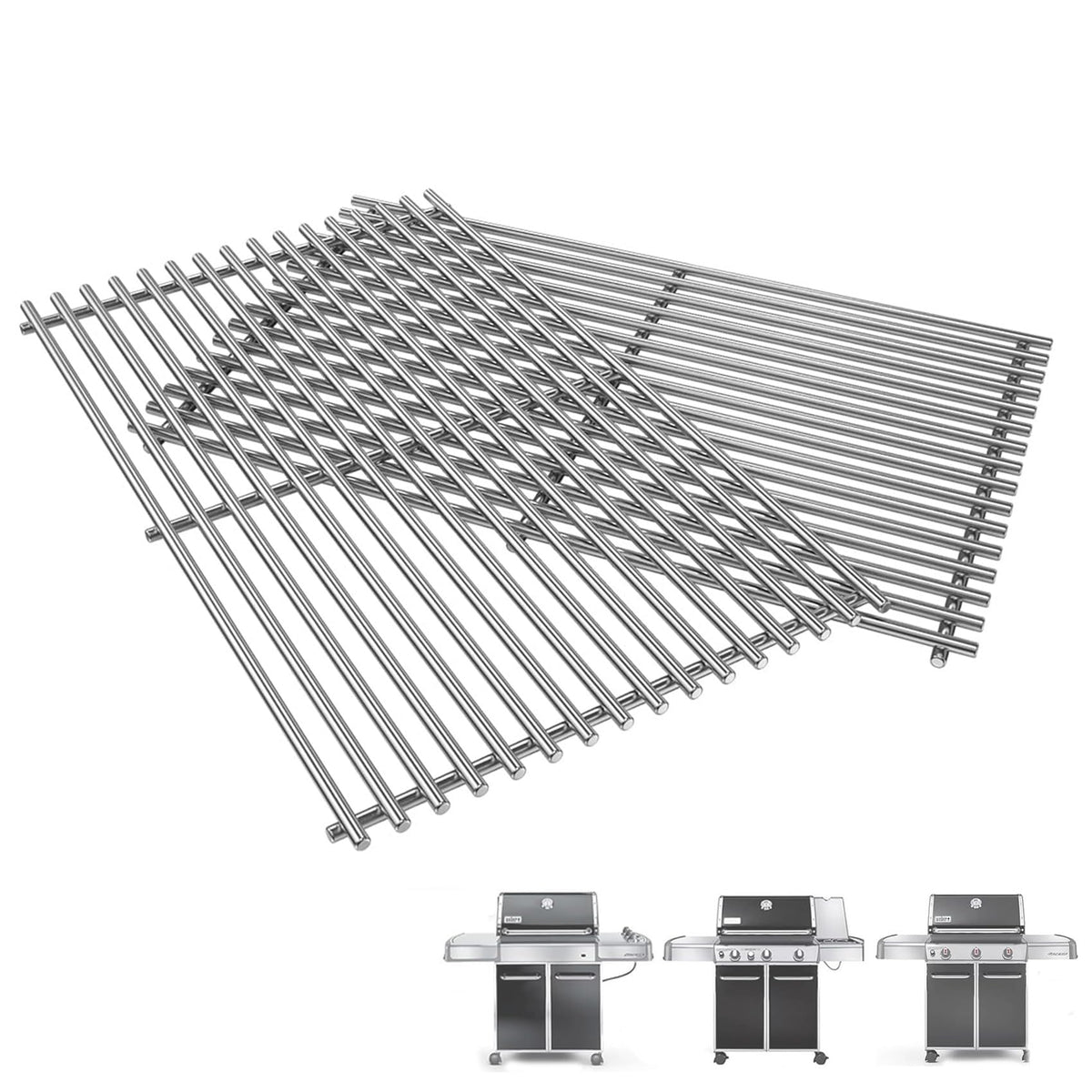 SafBbcue front view showing two replacement grates, professional fit and finish