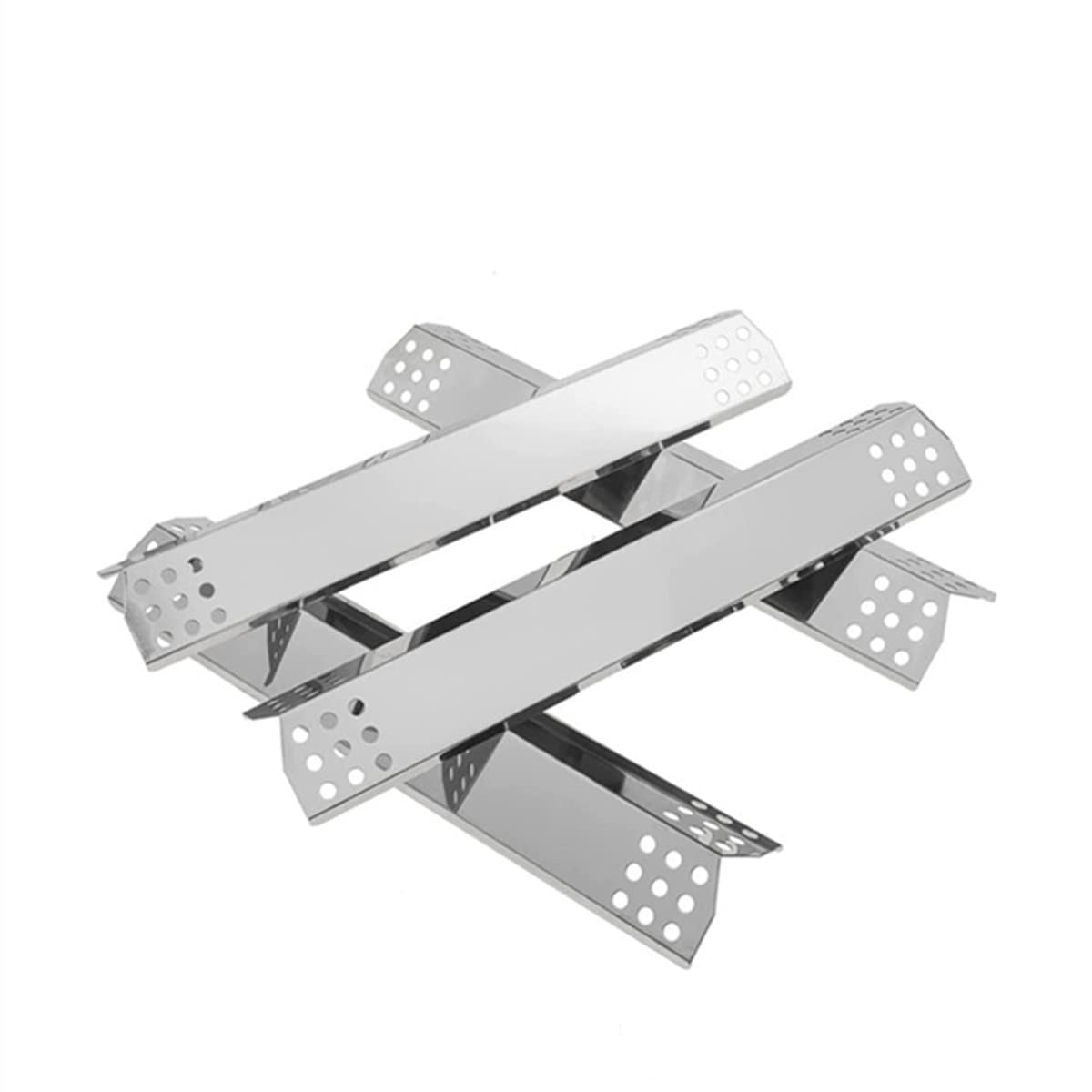 SafBbcue front view of four heat plates showing ready-to-install convenience