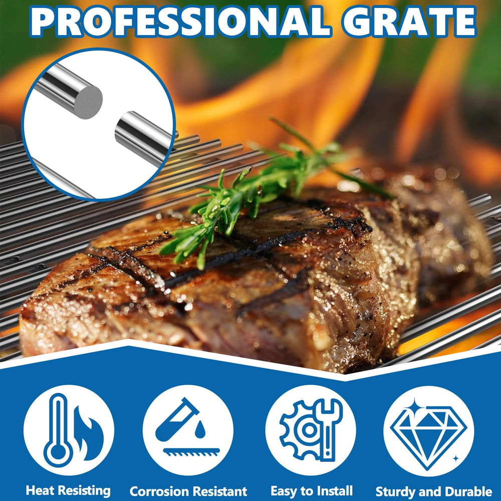 SafBbcue grates being wiped clean to show easy maintenance and stain resistance