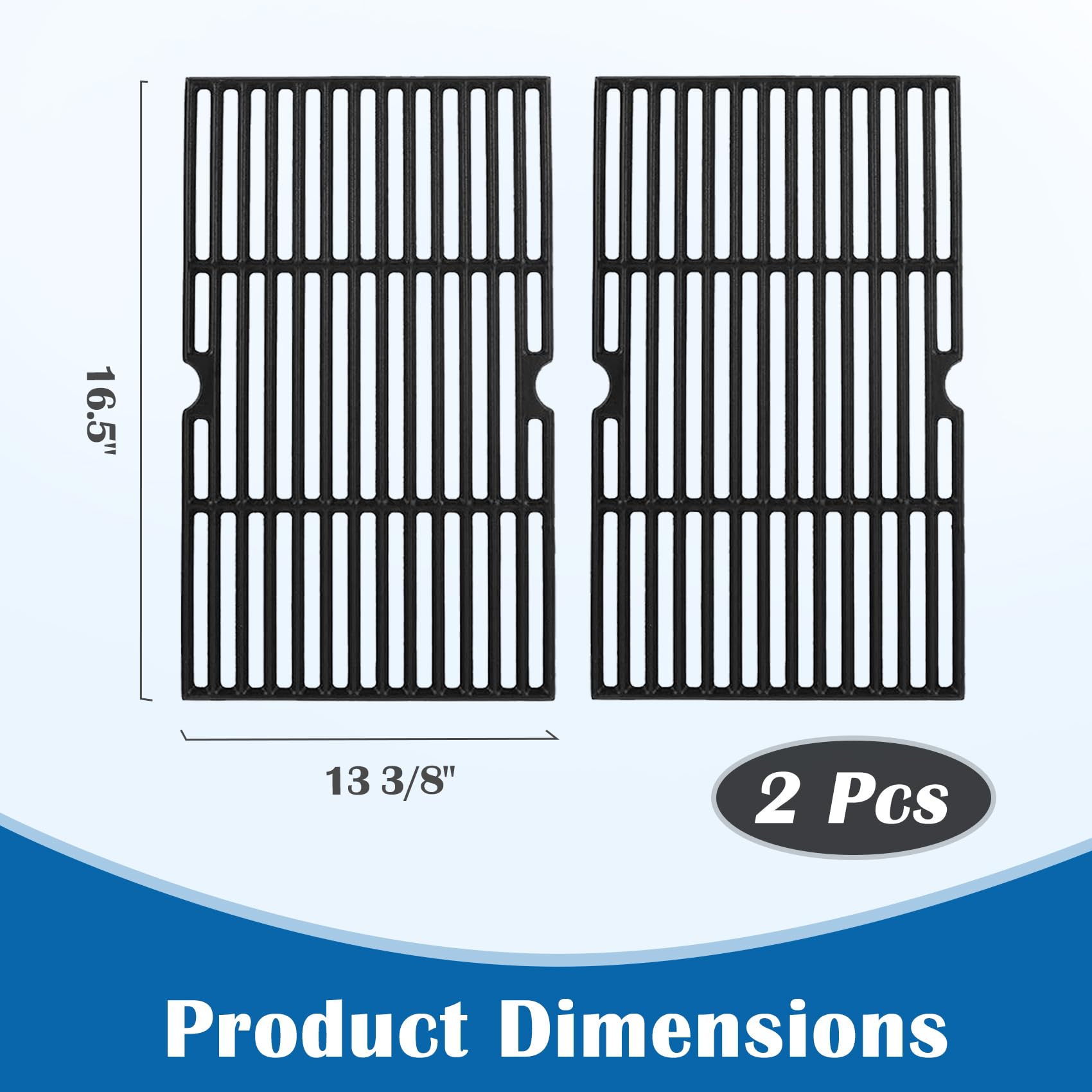 SafBbcue side profile of grate thickness showing sturdy construction and warp resistance
