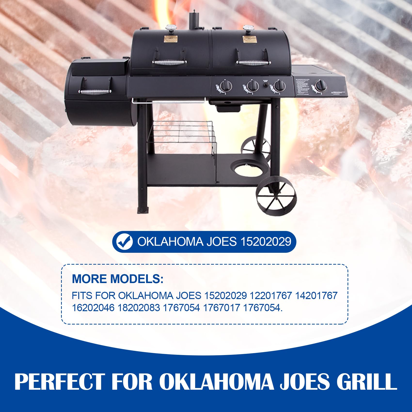 SafBbcue heat plate installed in Oklahoma Joe grill improving heat distribution