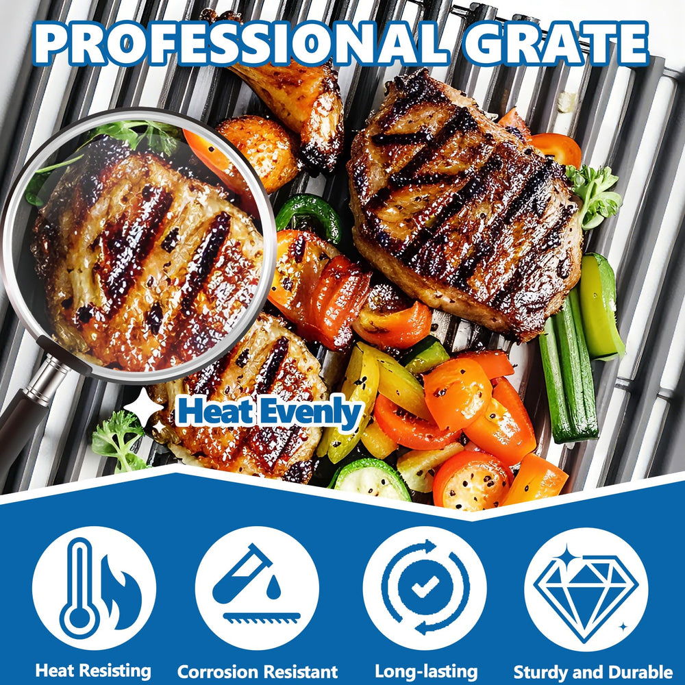 SafBbcue grate installed in Charbroil grill demonstrating accurate OEM fit
