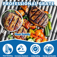 SafBbcue grate installed in Charbroil grill demonstrating accurate OEM fit