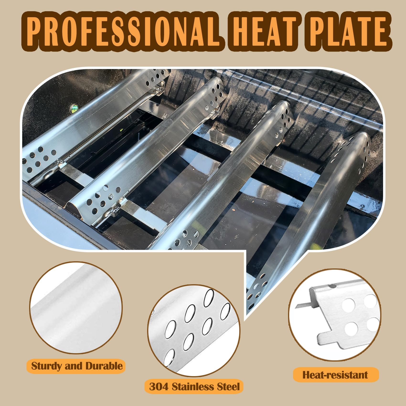 SafBbcue full kit laid out on grill demonstrating complete replacement convenience