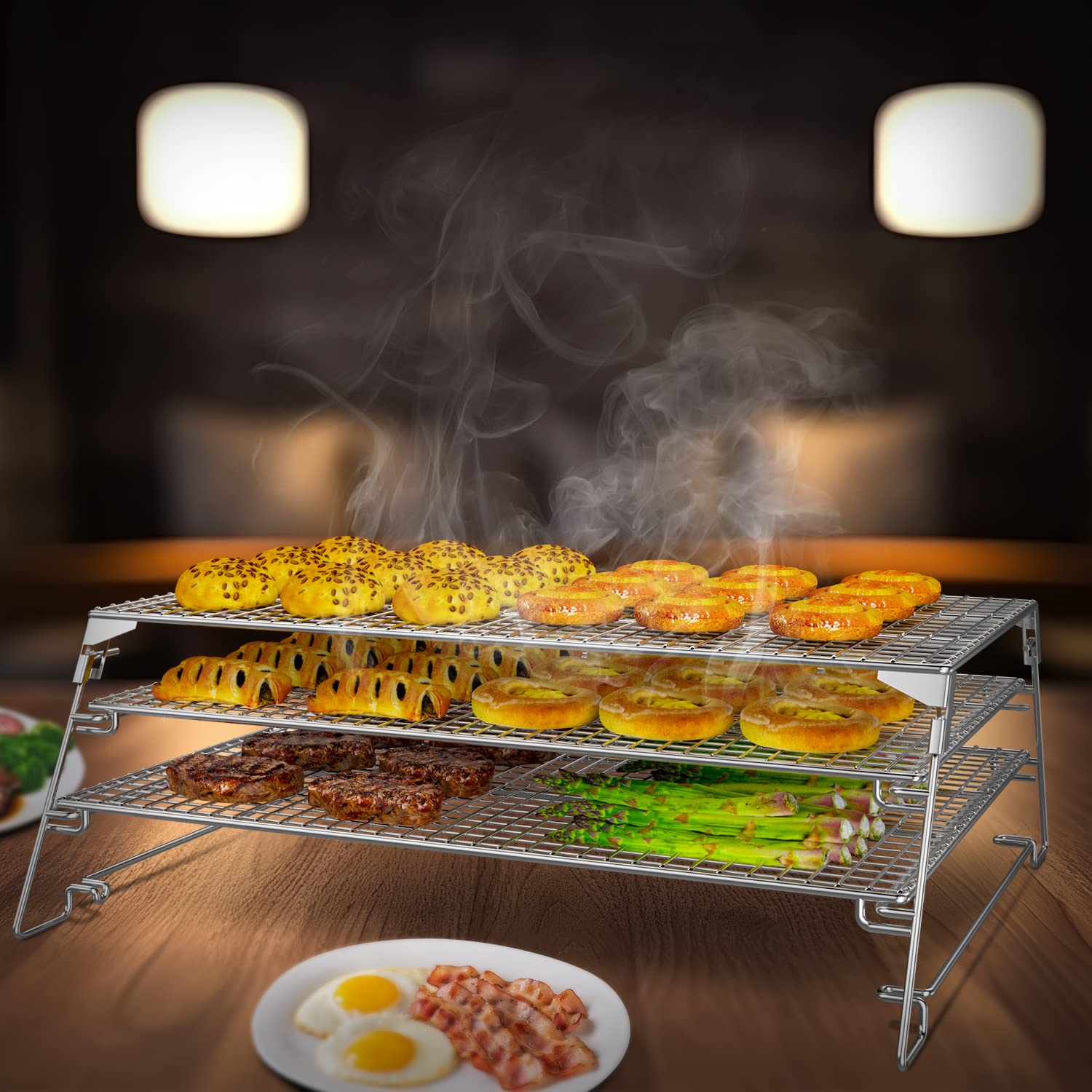 SafBbcue in backyard grill setup illustrating increased smoking capacity