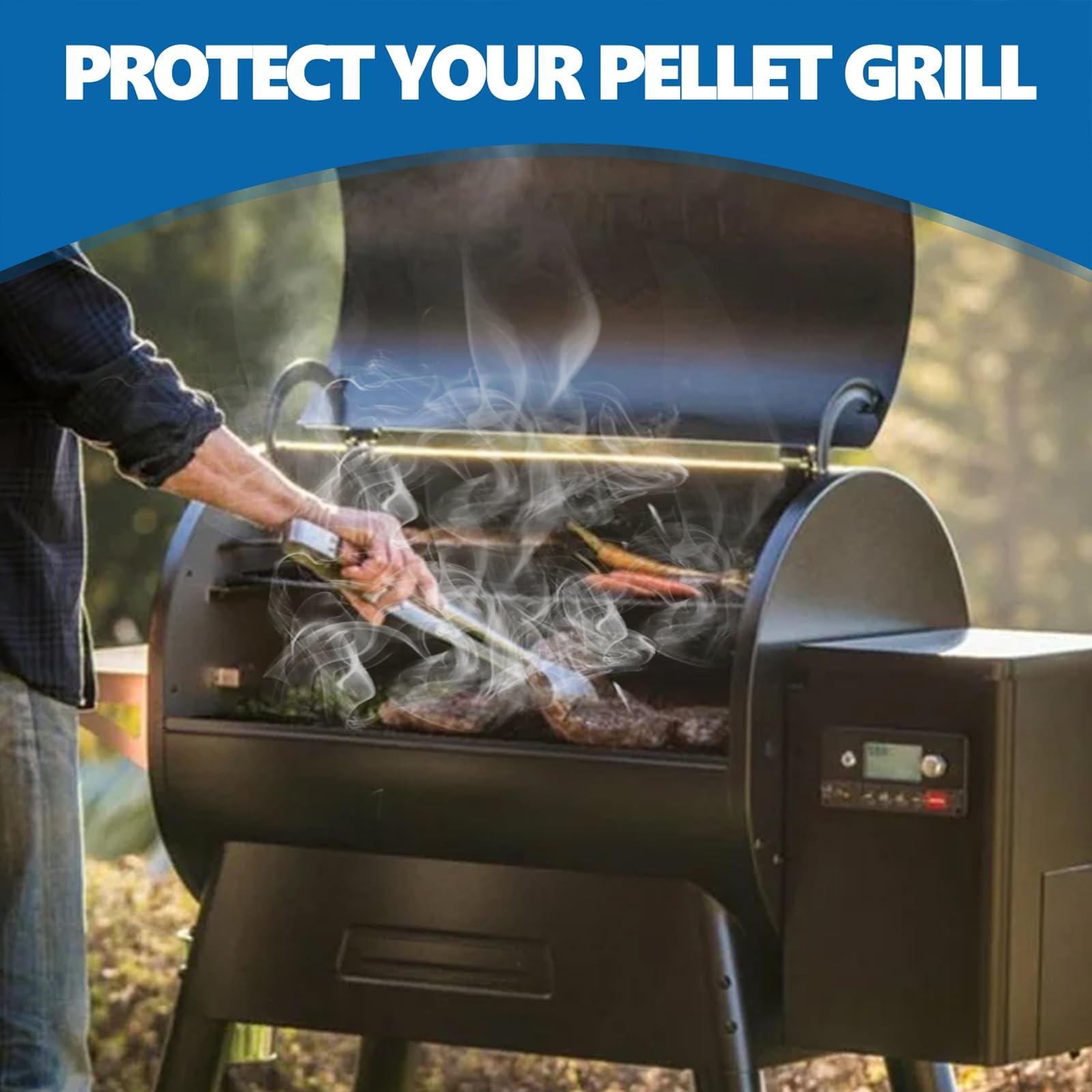 SafBbcue liner being swapped during grill cleanup to save time
