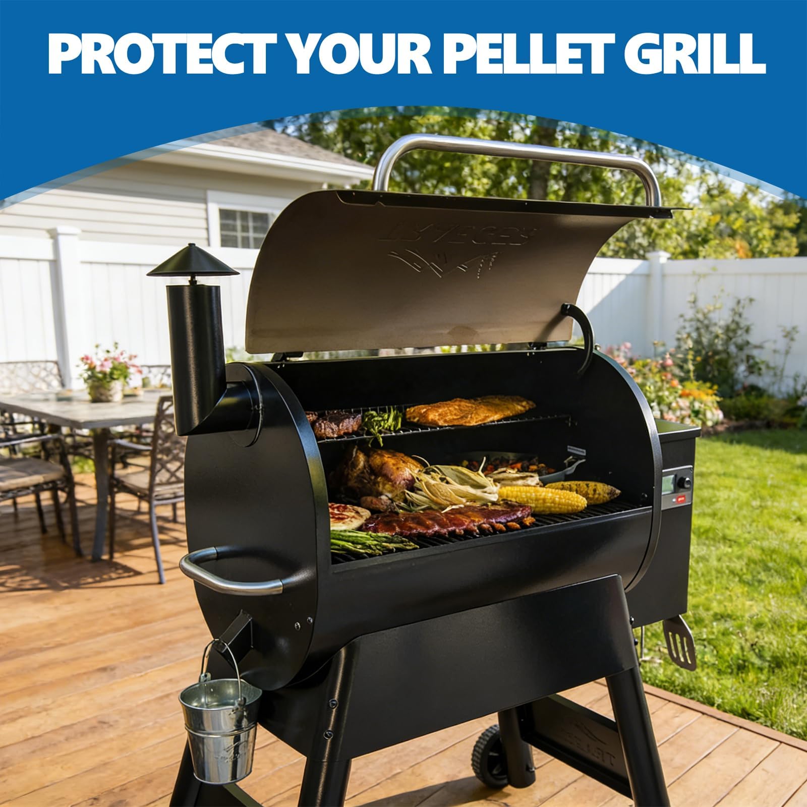 SafBbcue liner being removed during grill cleanup saving time