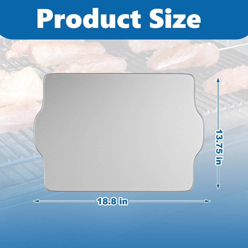 SafBbcue single liner flat with ruler showing 18.8x13.75 inches, ensures correct fit