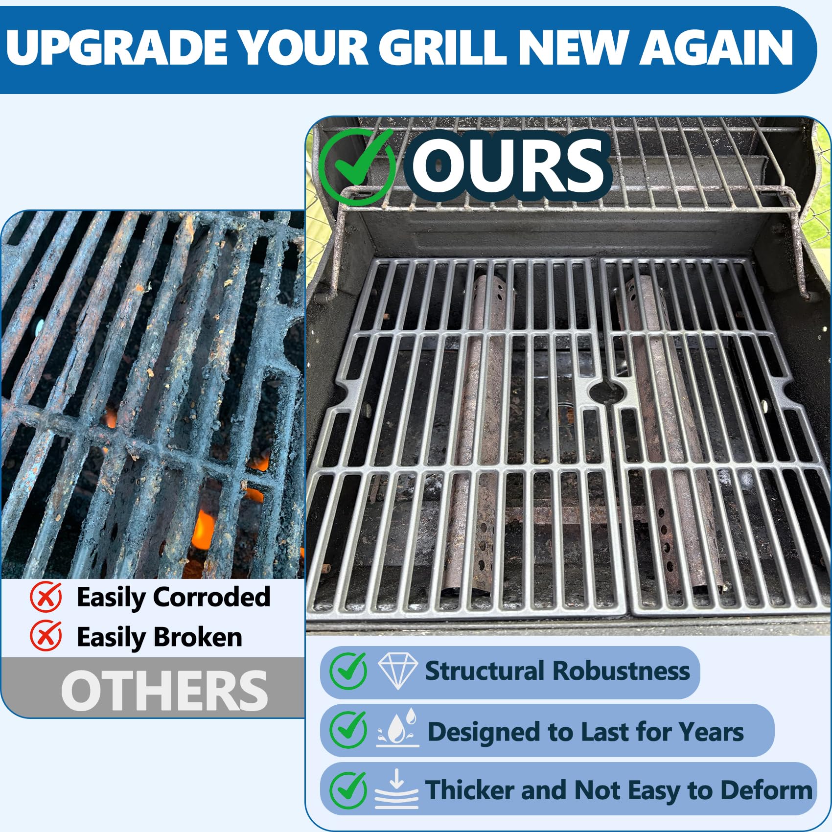 SafBbcue lifestyle shot of grill in backyard demonstrating improved cooking results