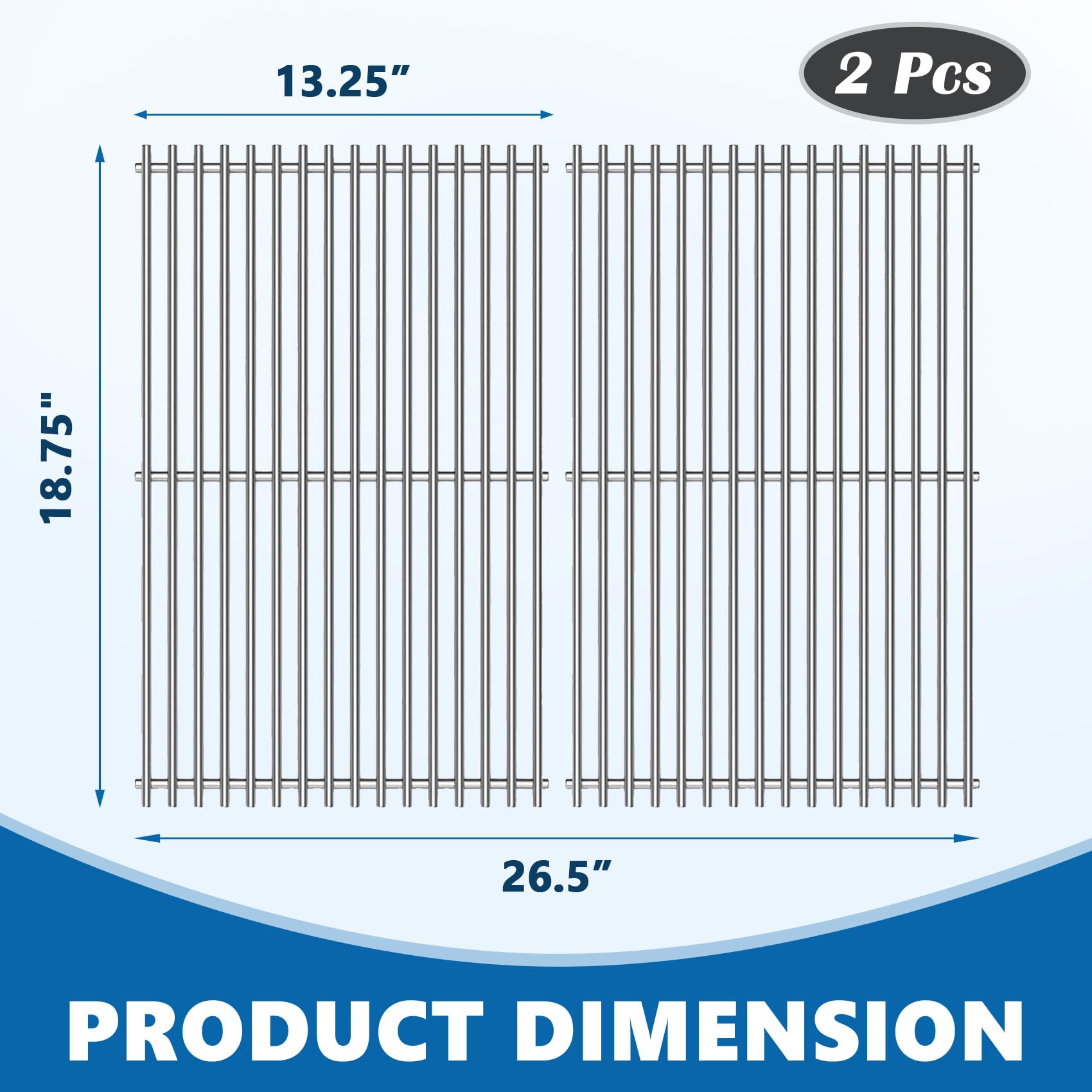 SafBbcue side profile showing solid bar spacing for secure food contact