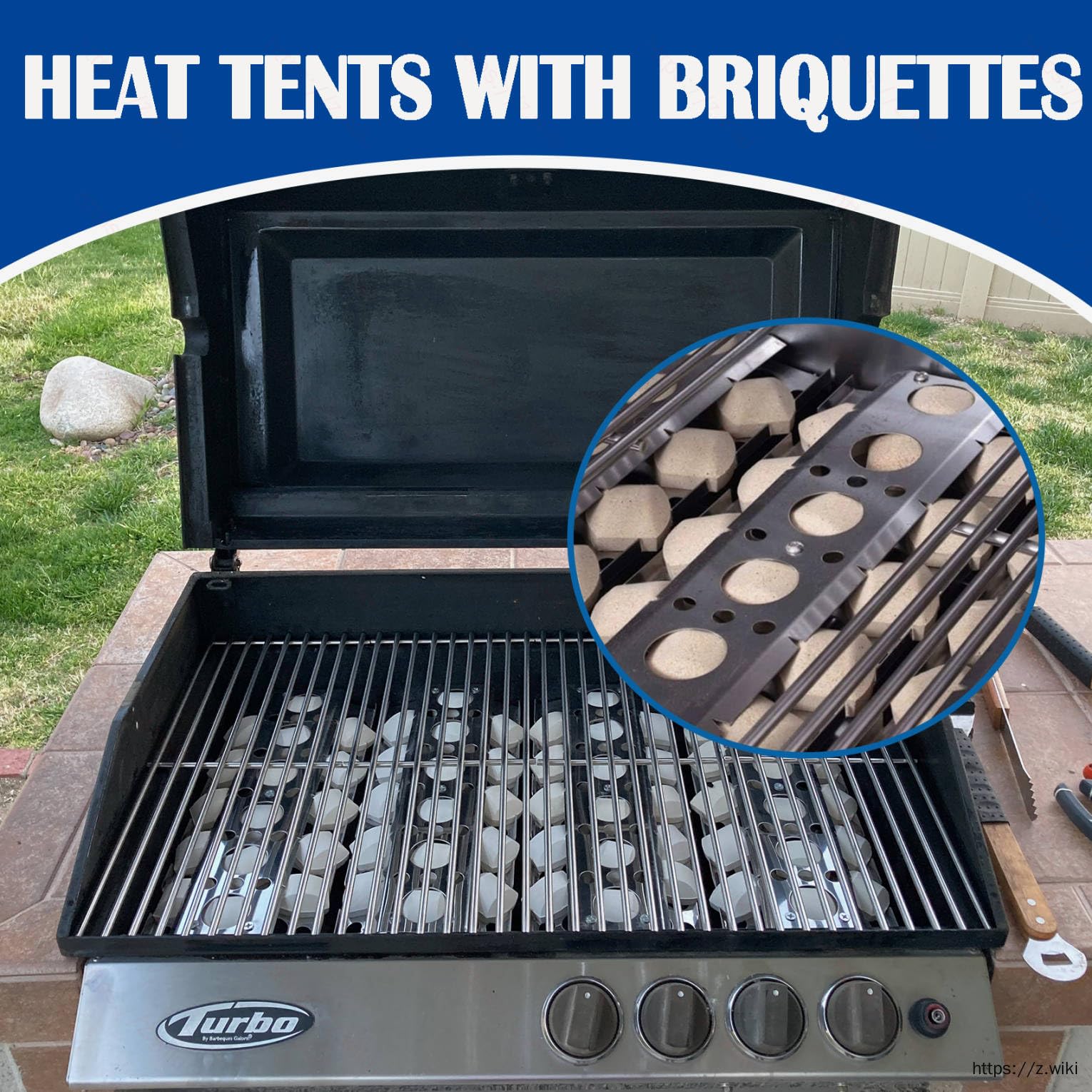 SafBbcue size scale next to grill rod illustrating correct 16x6.5 dimensions