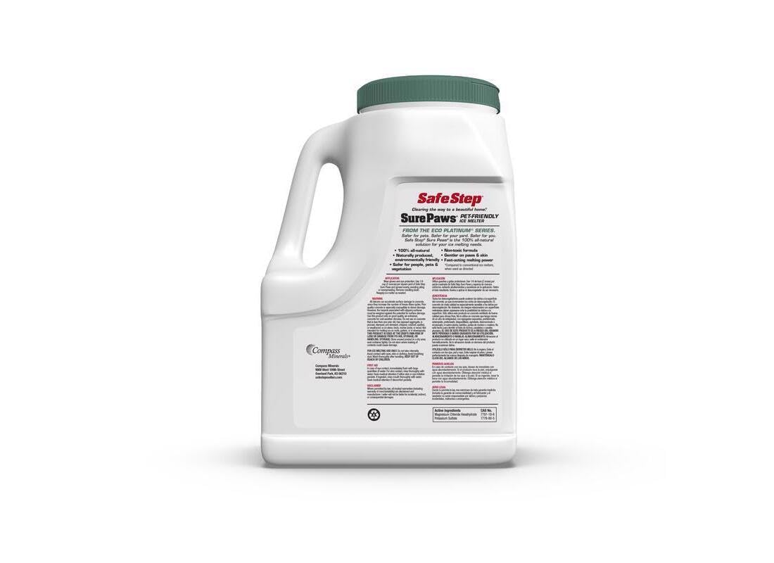 Granules texture of Safe Step Sure Paws showing fast-acting formula