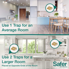 Safer trap placed on pantry shelf protecting stored grains and preventing infestation