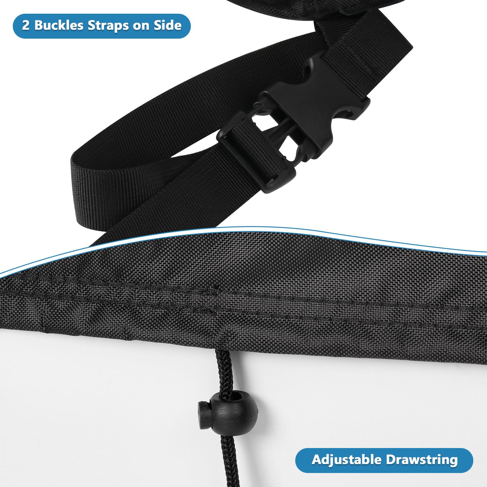 Safipotts drawstring and buckles locking cover against wind