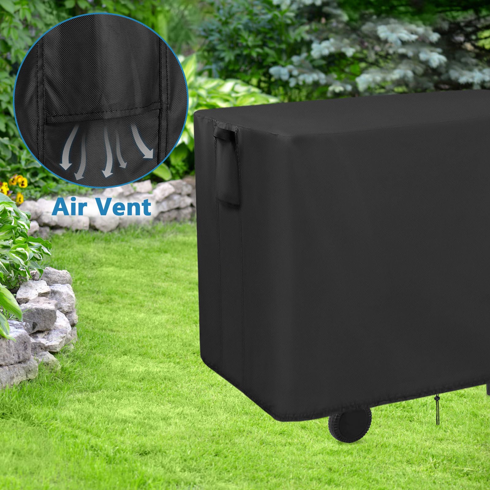 Safipotts cover with propane tank showing proper size fit
