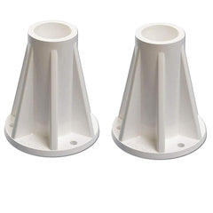 SAFTRON front view of two white bases showing durable mounting benefit