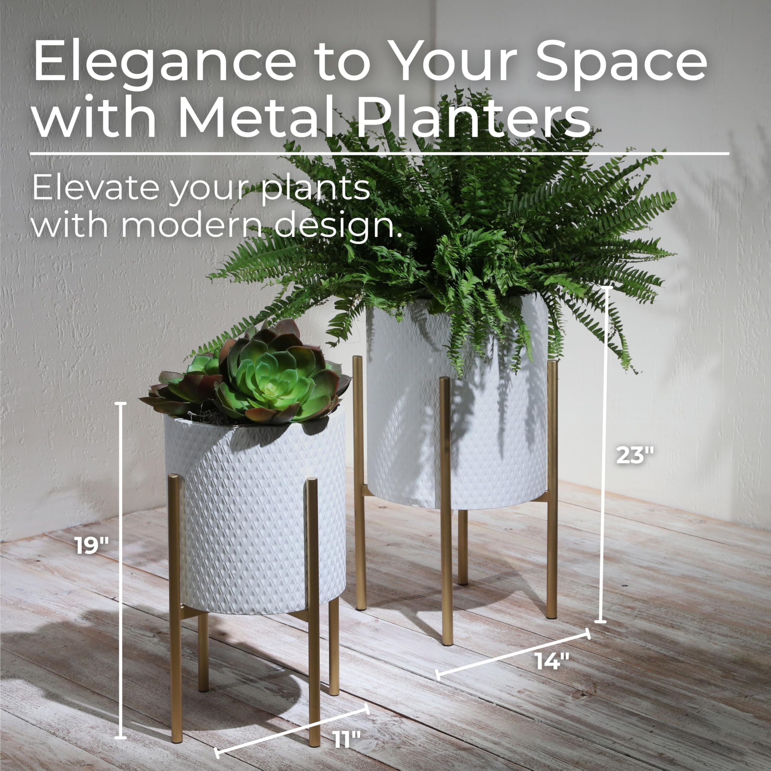 Sagebrook Home metal stand detail demonstrating sturdy support and elegant design