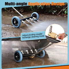 SAGEWOLF nozzle set and quick-connects arranged, fast nozzle swaps for versatile cleaning
