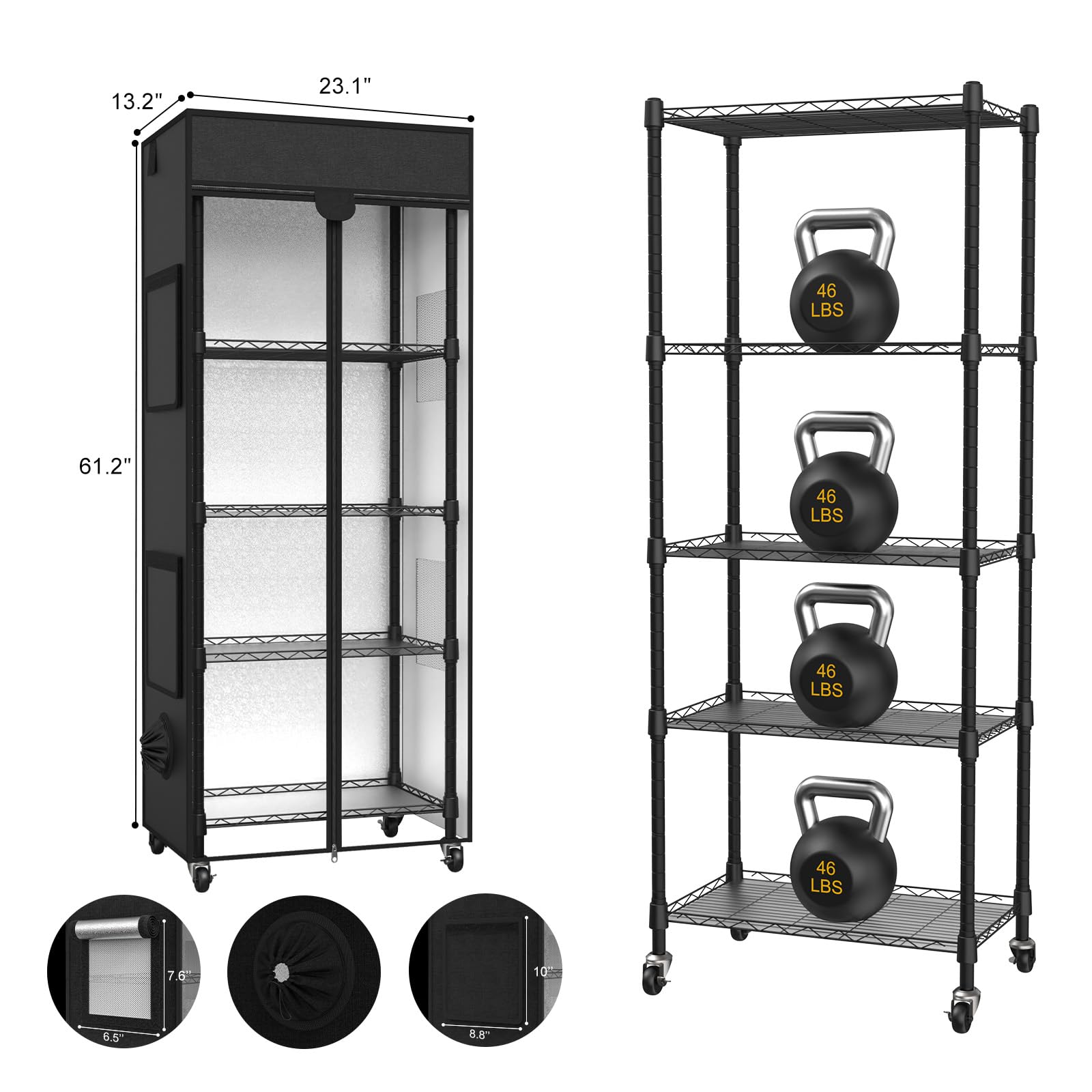 sagrynfp lockable caster wheels for easy repositioning and stable indoor placement