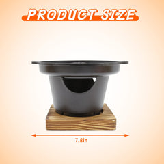Saihisday wooden trivet under hot pot protecting table surfaces during serving