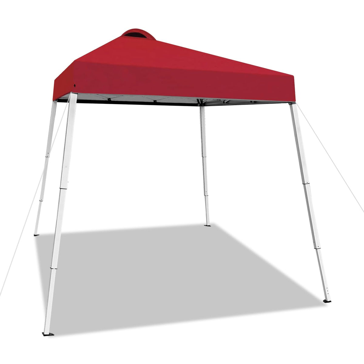SAILARY red canopy front view showing full 8x8 shade and easy access