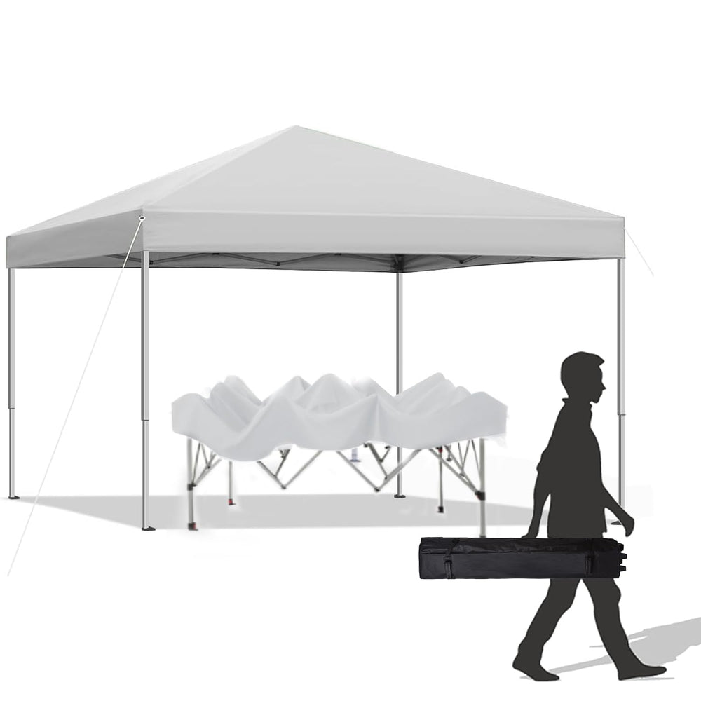 SAILARY front view of 10x10 canopy showing full shade coverage and portability