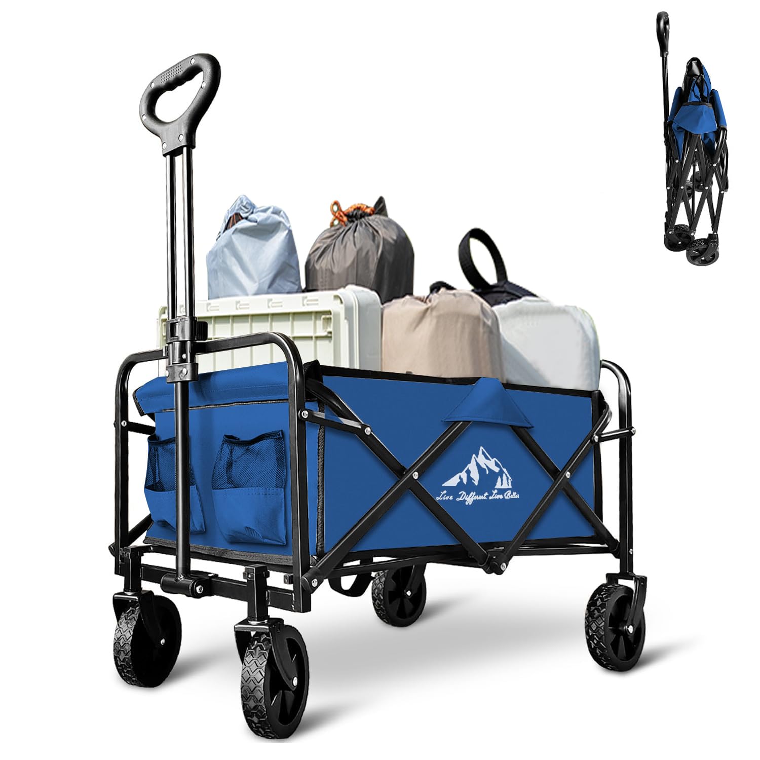SAILARY front view open wagon showing capacity and balanced load benefit