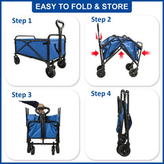 SAILARY folded wagon in car trunk showing compact storage convenience