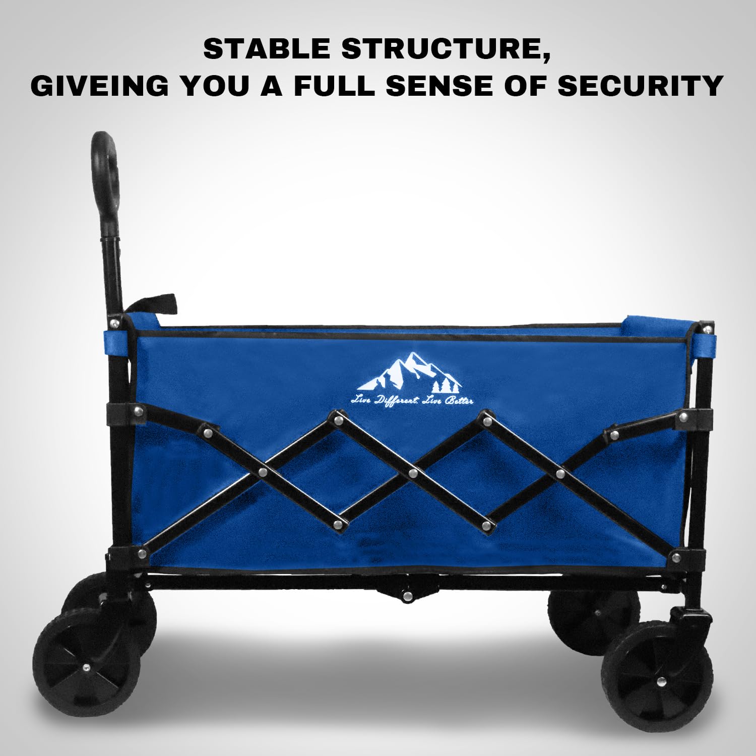 SAILARY wagon loaded on beach with all-terrain wheels for easy transport benefit