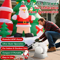 saillong AH-1 inflating a yard decoration showing reliable outdoor performance