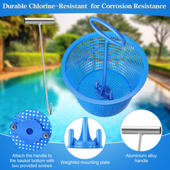 Saillong skimmer basket seated in inground pool skimmer for easy replacement
