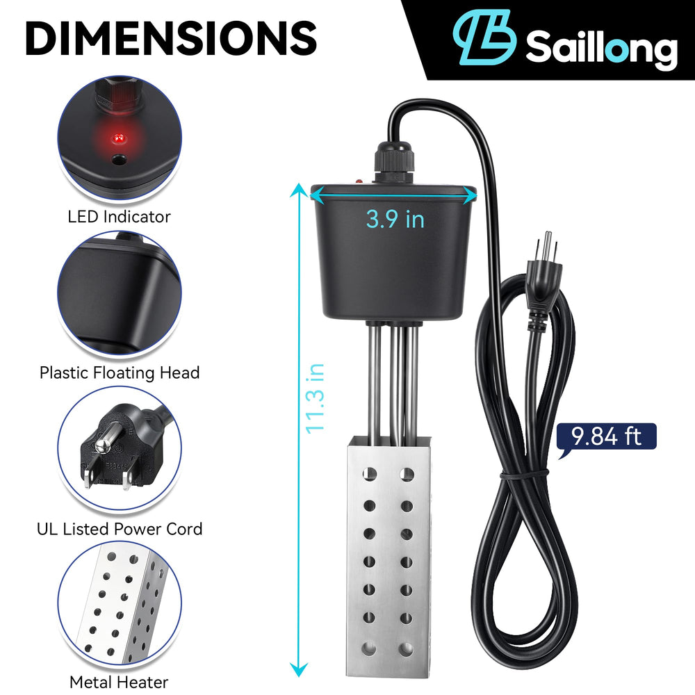 Saillong black floating head on water demonstrating stable surface positioning