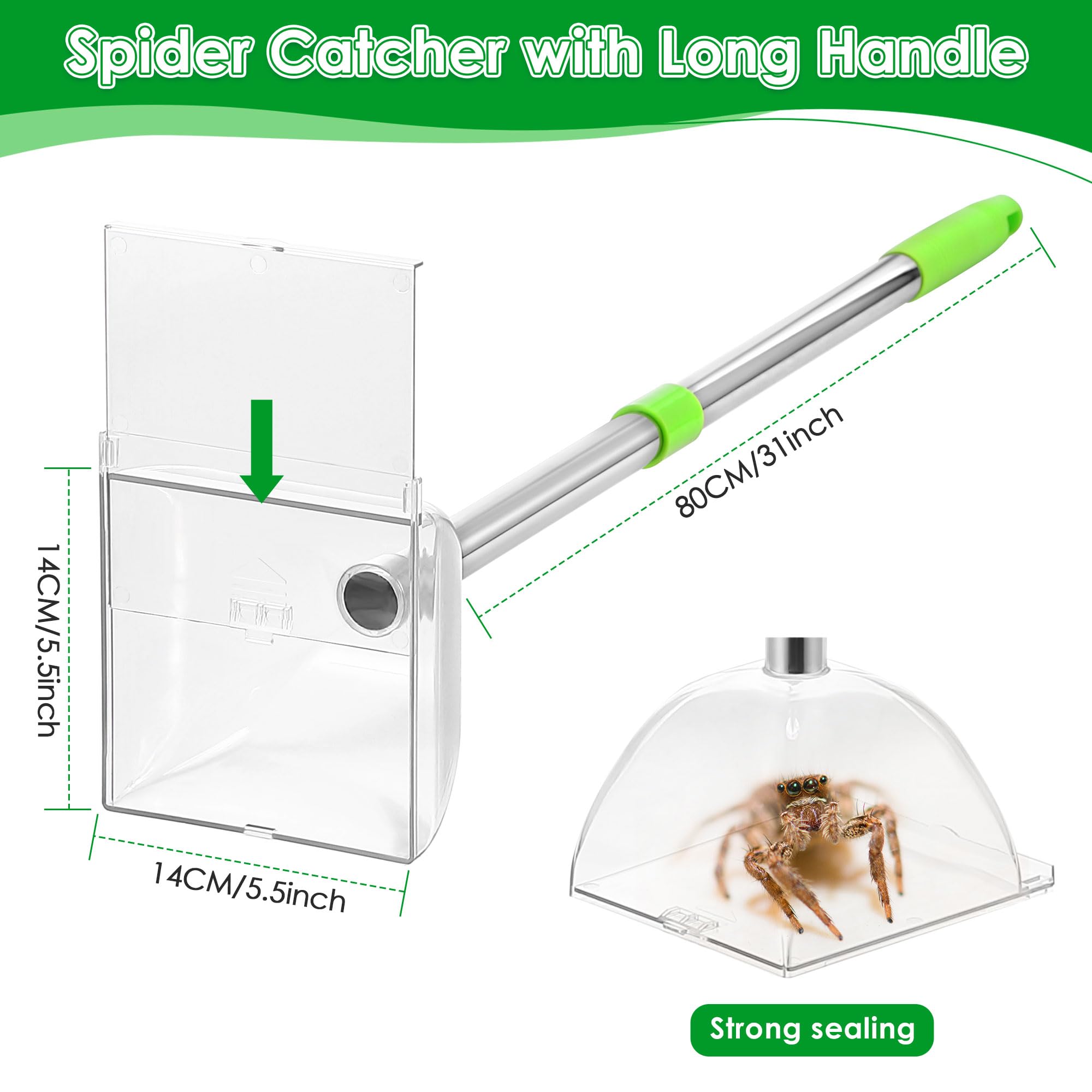 Saillong handle extended to full reach demonstrating 31 inch clearance advantage