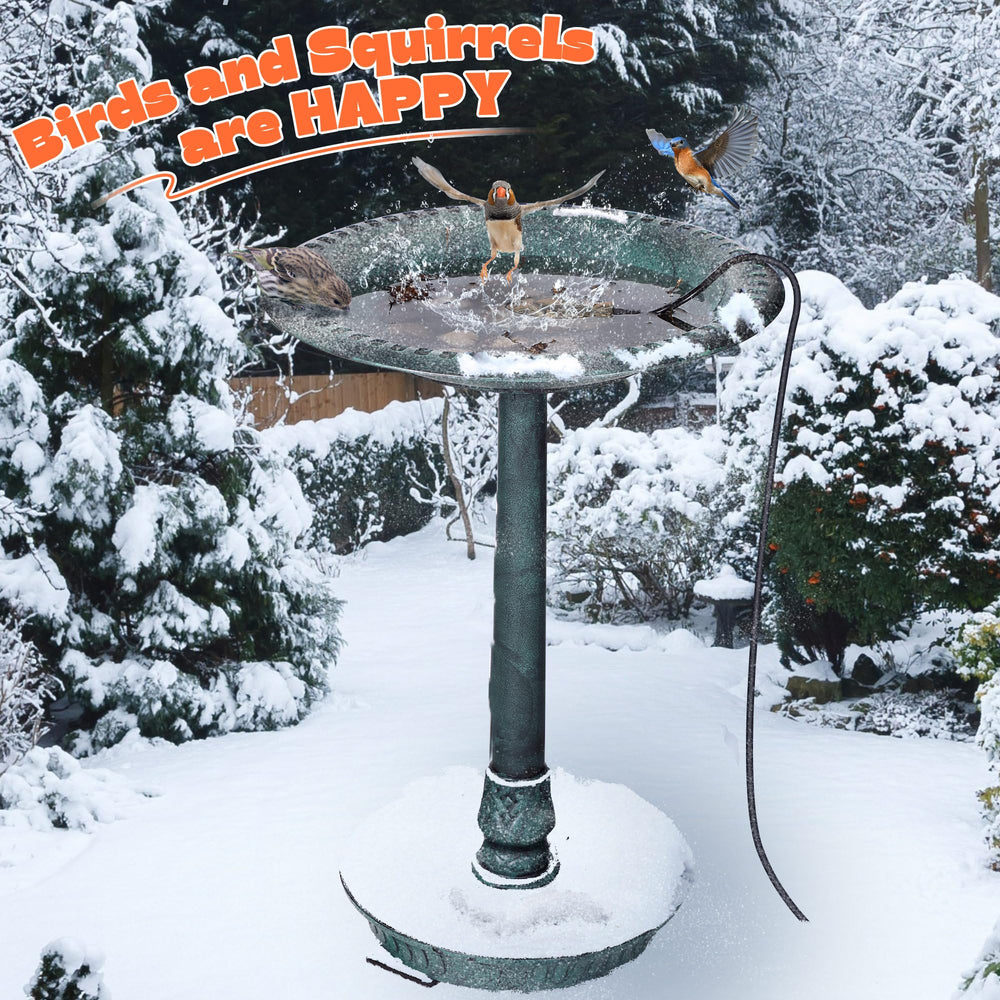 Saillong heater held in hand for scale showing compact footprint ideal for small bowls