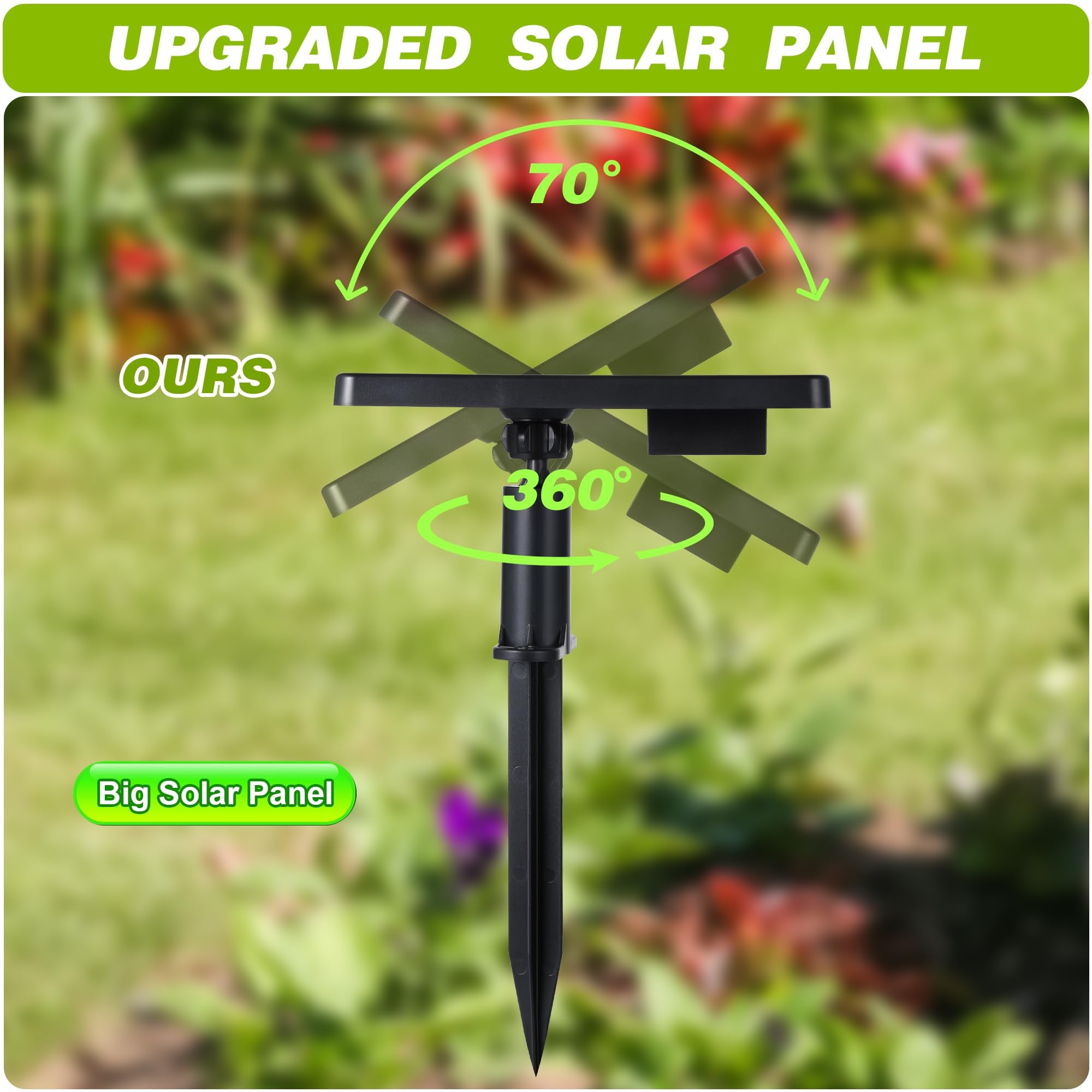 Saillong top view of rotatable solar panel optimizing sun capture for reliable pump power