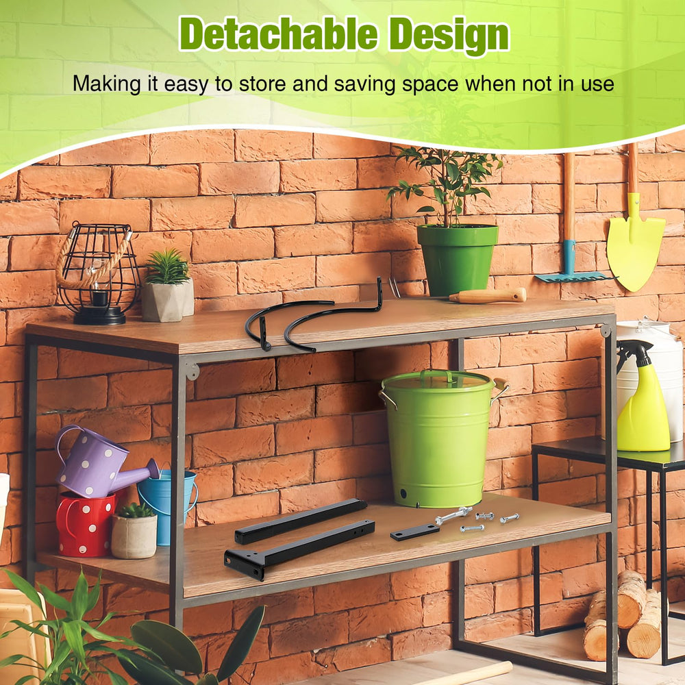Saillong detachable bracket folded for compact storage saving shed space